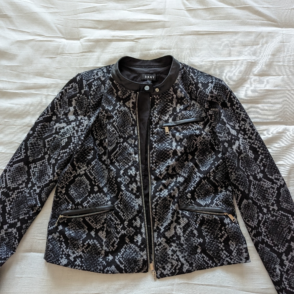 DKNY snake print jacket